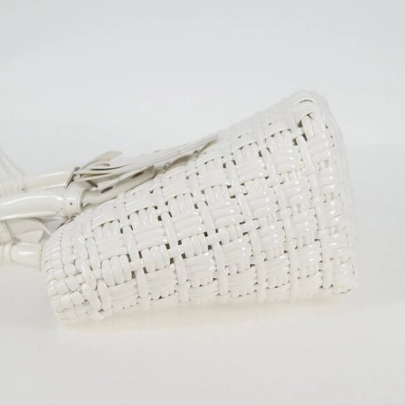 BALENCIAGA Bistro XS Hand Bag Enamel 2way White Silver - Picture 4 of 15